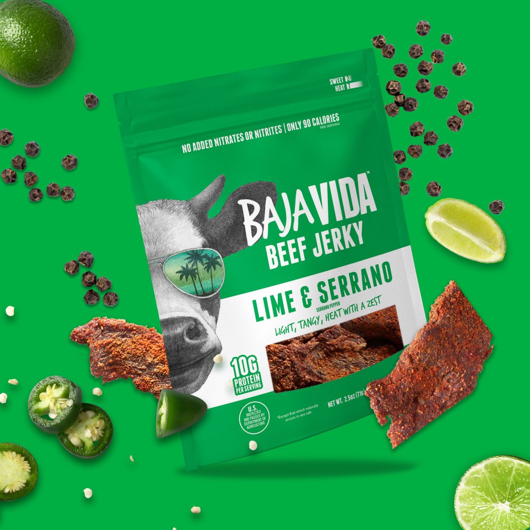 Baja Vida Beef Jerky Lime & Serrano Flavor Cues