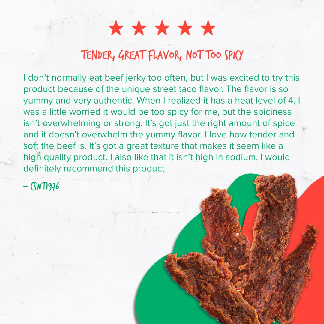 Baja Vida Beef Jerky Street Taco Review