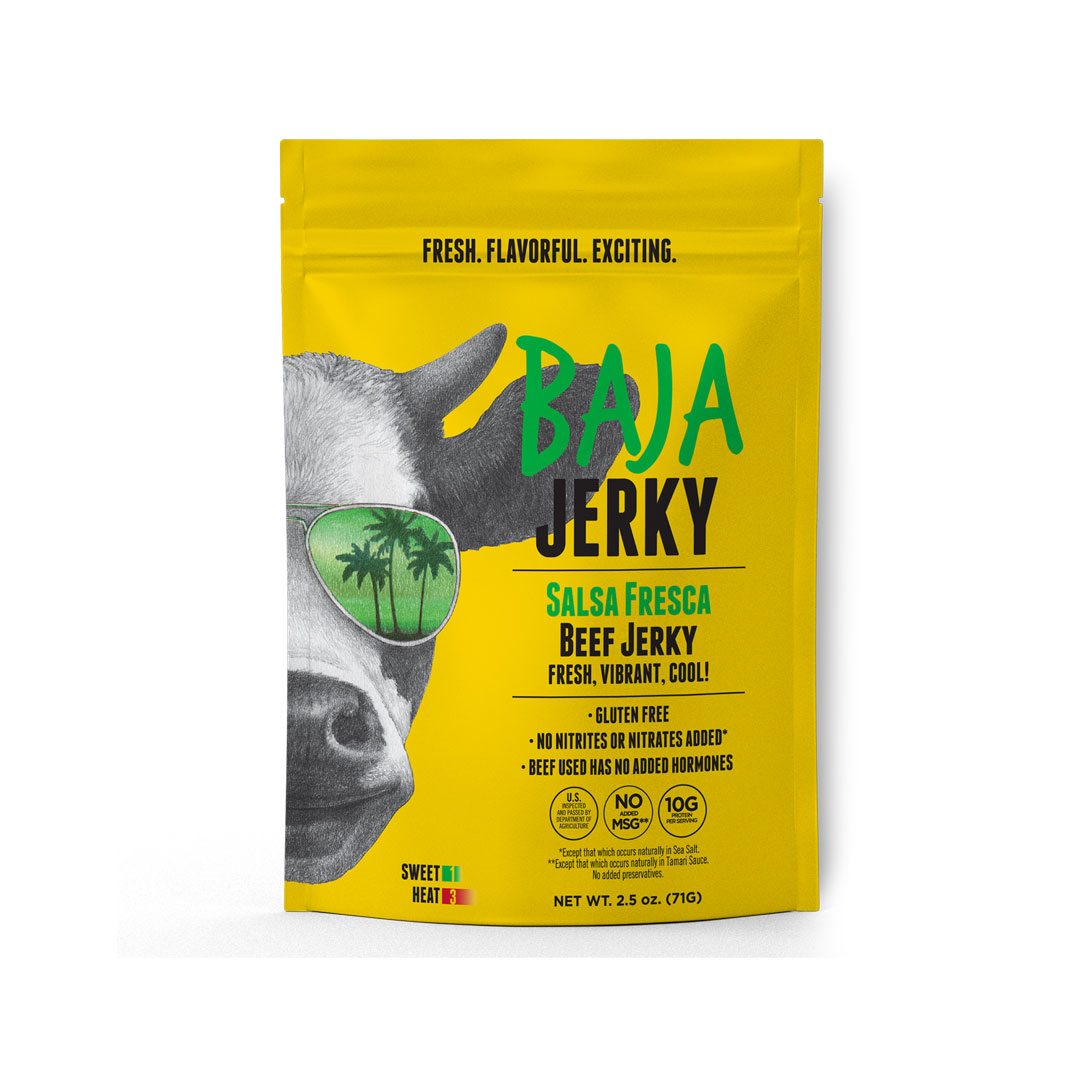 Salsa Fresca Beef Jerky 100 Natural, Gluten Free, Keto Baja Jerky