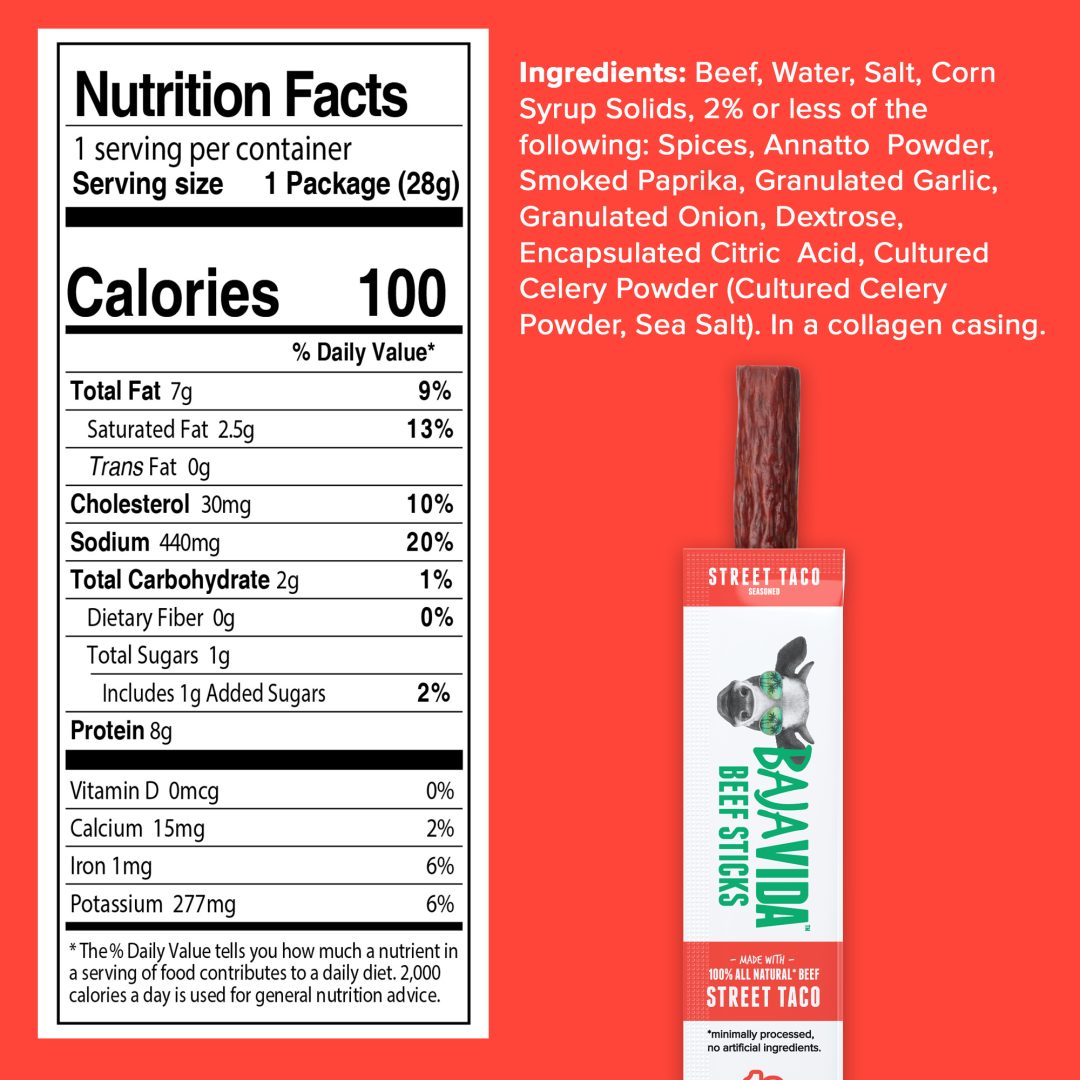 Street Taco Beef Stick | Keto Friendly, Gluten Free Snacks Street Taco Beef Stick | Keto Friendly, Gluten Free Snacks
