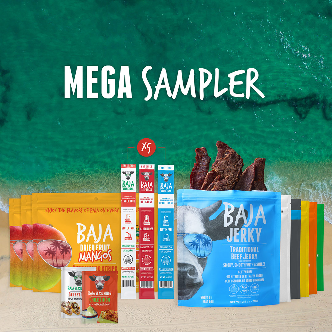 Baja Vida | All-Natural Nitrate Free Beef Jerky, Organic Dried Mangos ...
